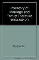 Inventory of Marriage and Family Literature 0916174476 Book Cover