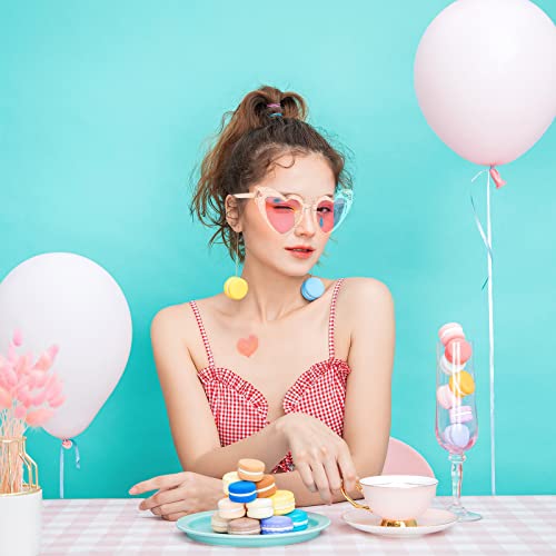 10 Pack Pink/Hotpink/Red Sunglasses for Women Set, Trendy Retro Party Sunglasses Costume Accsessory2