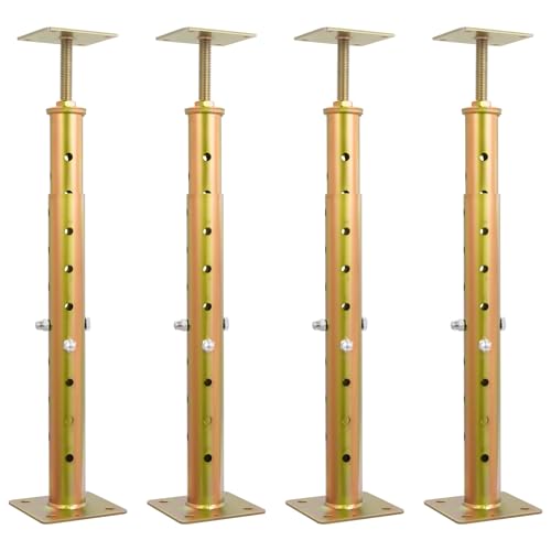 Cric télescopique en acier de 28 à 41 cm pour nivellement de terrasse, lot de 4