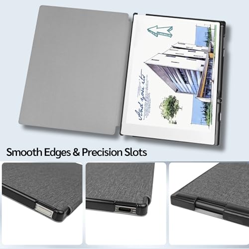 Image of Case for Remarkable Paper Pro 11.8 Inch 2024 Paper Tablet, Ultra Slim Lightweight Smart Folio Cover with Auto Wake Sleep, Hard Back Shell, Slim Case with Pen Holder, Protective Tablet Cover