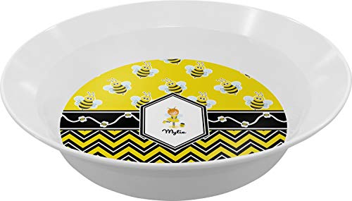 Personalized Buzzing Bee Melamine Bowl - 12 oz