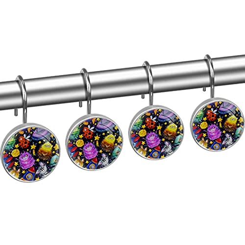 Crochets rideau de douche inox anti-rouille pour éliminer les blocages de tringle