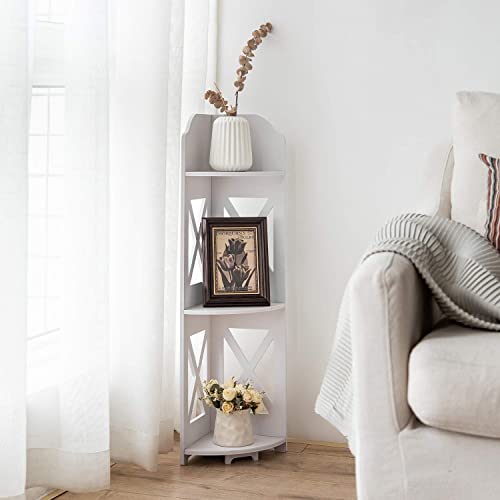 J Jinxiamu JXM2022-W-JP Corner Shelf Stand, Storage Organizer Great For Bathroom thumb #3