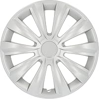 cartrend Radkappen Delta, 15 Zoll, für alle gängigen Stahlfelgen, aus Spezial-ABS-Qualitätskunststoff, schlagfest, zweischichtige Metallic-Lackierung, überlackierbar, silber, 1 Stück