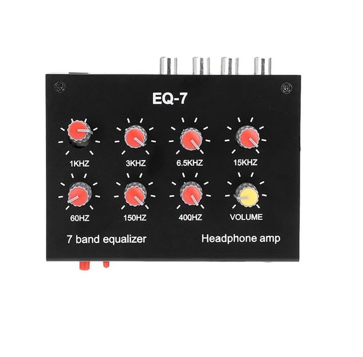Hi-Fi 7-Band EQ Audio Amplifier with Bass/Mid/Treble Control Preamp & Headphone Amp EQ7?US Plug?