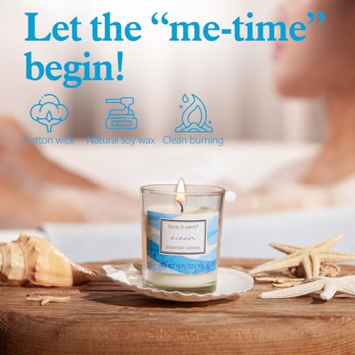 Bath and Body Gift Set for Women, Body & Earth Ocean Gift Basket, 7 Pcs Bath Sets for Women Gift with Bubble Bath, Body Lotion, Scented Candle, Spa Kit for Her, Mother's Day Gifts for Mom - Image 7