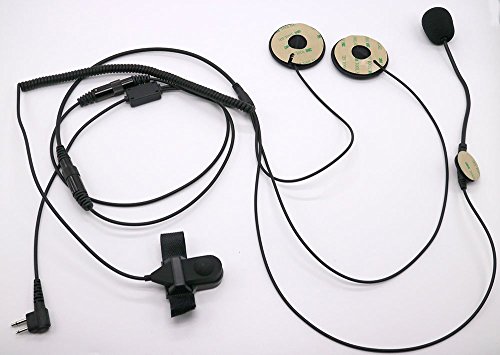 HKSUNKIN Open/Half Face Motorcycle Bike Helmet Earpiece Headset Mic Microphone For Motorola Two