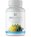 Dietspotlight Advanced Detox & Cleanse - One Month Supply - All Natural Formula for Healthy Digestive System
