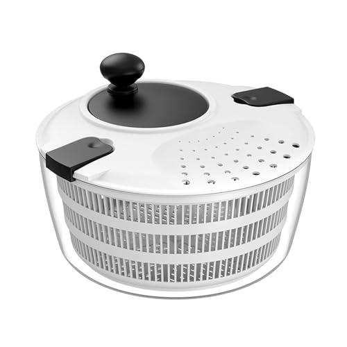 4L Two Layer Manual Salad Spinner Hand Handle Food Dehydrator for Vegetables Produce Medicinals Kitchen Tool Whirling Food Dryer