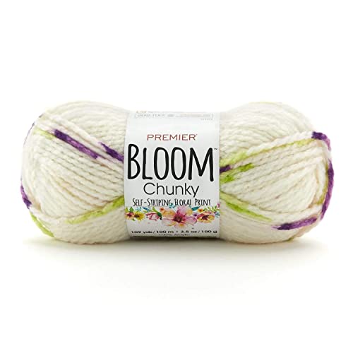 Premier Yarns Bloom Chunky, Violet, Bulky Weight, 3.5 oz, 109 Yards