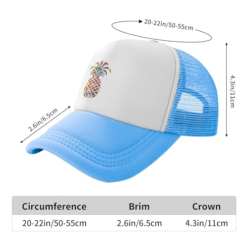 Psychedelic Pineapple Lightweight Mesh Baseball Hat Fishing Sun Cap Outdoor Casual Cap3
