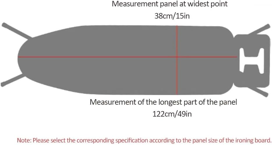 15x49in Heat Resistant Ironing Board Replacement Cover Cotton Iron Board Cover with Thick Padding Ironing Board Pad Suitable for Large Ironing Boards(Green)