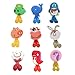whatUneed Toothbrush Holder for Kids, Cute Animal Wall Mounted Toothbrush Holder with Suction Cup (9 Pack Animal)