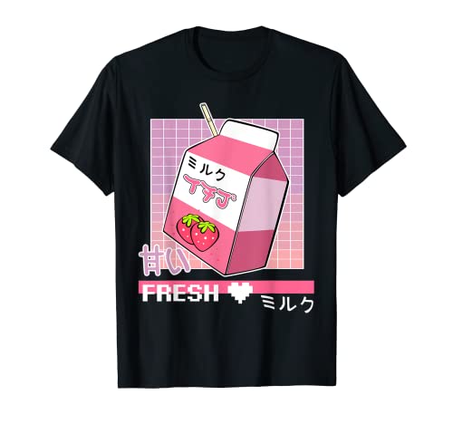 90s japanese otaku stylish aesthetic milk japan retro lover camiseta