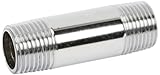 T&S Brass 000357-40 3/8-Inch Npt X 2-Inch Long Nipple, Polished Chrome