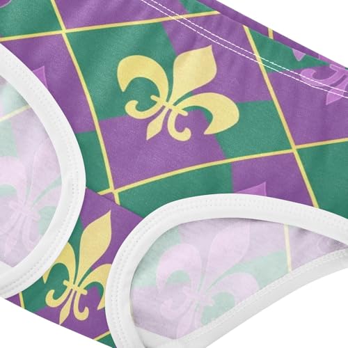 Fleur De Lis Symbols Diamond Toddler Girls Underwear 2t Cotton Little Girl Panties Animal Undies Kids Briefs4