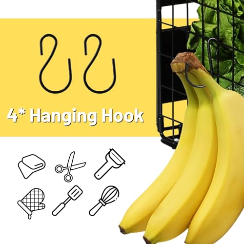 2 Set Magnetic Shelf for Fridge , Fruit Potato & Onion Storage Bins, Pantry Organizers & Storage, Large Container Magnetic Basket for Refrigerator, Kitchen Counter, Cabinet, Magnetic Fridge Organizer by Ofiray-home - Image 6