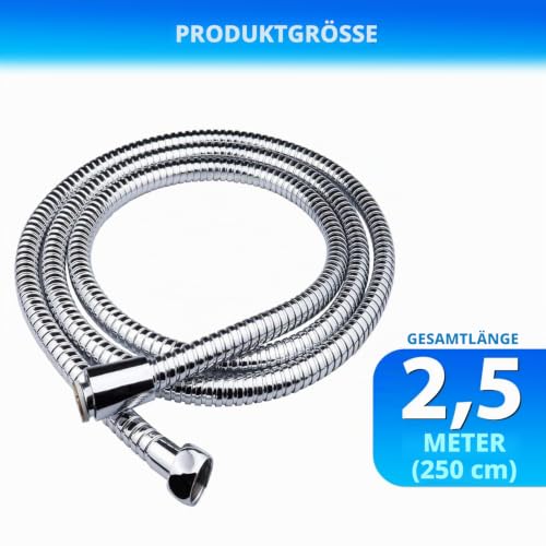 Duschschlauch 2,5m universelle Verbindung edelstahl anti-belastung brauseschlauch 2.5m brauseschlauch 250cm duschschlauch 2 50m schlauch dusche shower hose dusche schlauch