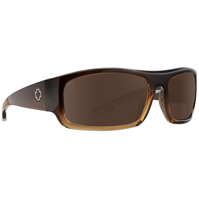SPY Optic Piper Rectangular Wrap Sunglasses Color and Contrast Enhancing Lenses