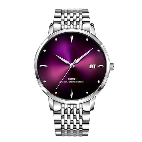 rorios Lässig Herren Uhren Analogue Quartz Uhr Kalender Wasserdicht Armbanduhr für Männer