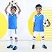 brooman Kids Firm Ground Soccer Cleats Boys Girls Athletic Outdoor Football Shoes(11,Orange Blue)