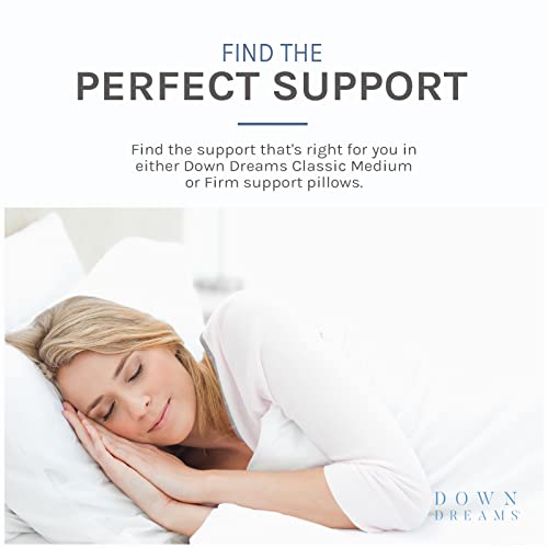 Down Dreams Manchester Mills Classic Pillows - Queen/Medium Support, 2-Pack