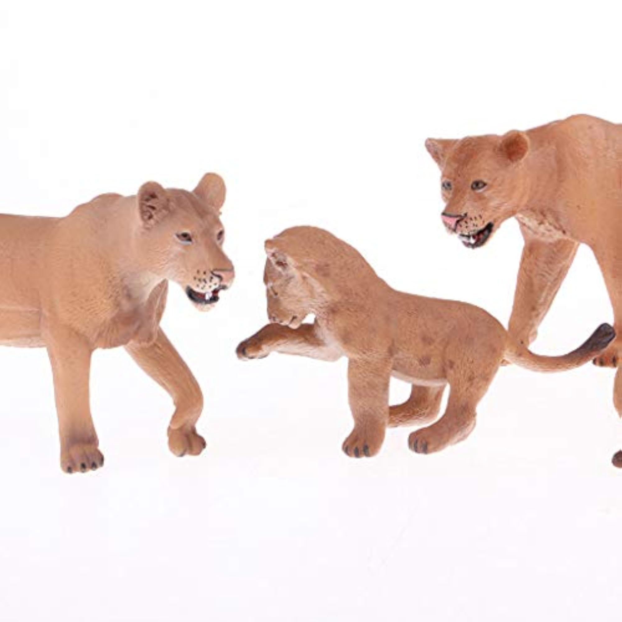 Solid Lion Model Animals Figures Set