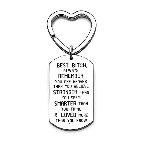 KENYG Always Remember You Are Braver Than You Believe Inspirational Keyring For Friends Birthday Christmas Gifts Cover