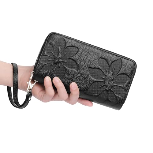 Goiacii Women'S Wallet Large Capacity Double Zip Around Credit Card Holder Leather Ladies Wallet thumb #5