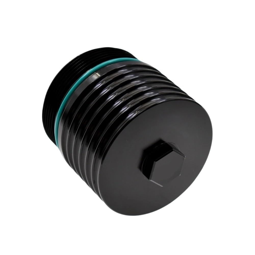 Parte di modifica speciale for auto motore Coperchio del filtro dell'olio Alloggiamento del filtro in lega di alluminio(Black)