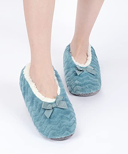 Image of Keyela Women Cozy Warm Slipper Socks, Non Slip Gripper Indoor House Socks | Soft warm cozy fabric, gripper anti-slip bottom for bedroom, lounge and all indoor daily use