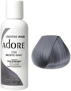 Adore SemiPermanent Haircolor #158 Ounce 118ml, Mystic Gray 158, 4 Fl Oz