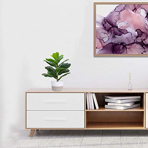 Besamenature 22" Artificial Mini Fiddle Leaf Fig Tree, Faux Tree Used For Home Office Decoration #TOP6