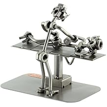 Steelman24 Chiropractor Sculpture Nuts and Bolts Metal Figurine Handmade in Germany Gift for Birthday Retirement Anniversary Graduation Present Steel Sculpture Home Decor