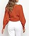 BTFBM Off The Shoulder Sweater for Women Winter Fall Fashion 2026 V Neck Long Sleeve Ribbed Knit Wrap Cropped Sweaters(Brown, Medium)