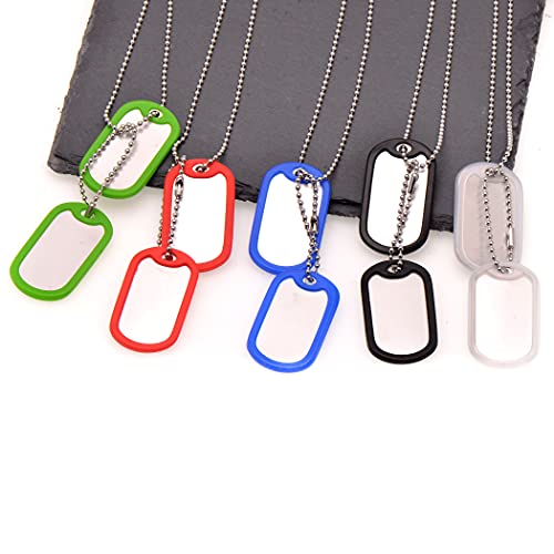 Paialco Stainless Steel Dog Id Tags Set Complete With Chains & Black Silencers #TOP4