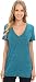 adidas Performance Women's 24 Seven Deep V-Neck Tee, Small, Shock Green/Mineral