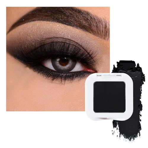 evpct Matte Deep Black Single Eye Shadow Palette Makeup for