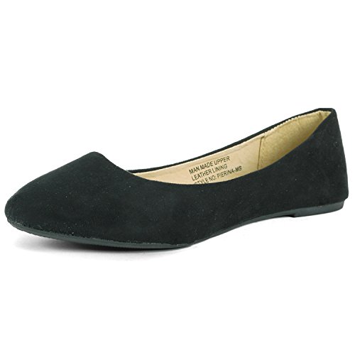 Alpine Swiss Womens Black Micro-Suede Pierina Ballet Flats 9 M Us #TOP4