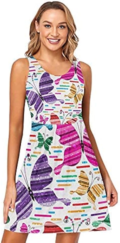 Damen-Sommerkleid Ärmellos - Fließendes Maxikleid Mit Taschen & Stufenrock