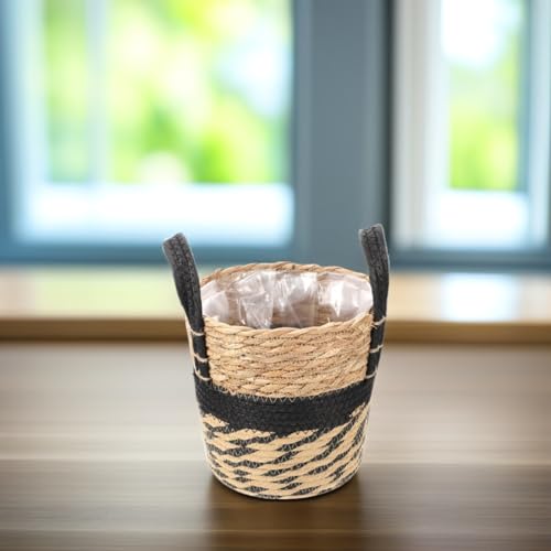 Panier à tissé jonc naturel cache-pot déco moderne intérieur extérieur