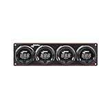 Longacre 52-44666 Digital Elite Waterproof 4 Gauge Set Panel
