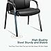 OLIXIS Waiting Room Chairs, Leather Office Desk Reception Guest Stationary Side Chair with Padded Arms for Home Conference Lobby Area Meeting Church Medical Clinic Elderly Student
