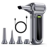 Contrôle de Vitesse à 3 Niveaux et Moteur Haute Performance : Ce nettoyeur électrique offre un nettoyage de précision grâce à ses 3 vitesses réglables (faible, moyenne et élevée) et à son puissant moteur atteignant 150 000 tr/min. Idéal pour les équipements sensibles : kits de nettoyage pour PC, appareils photo, imprimantes ou intérieur de véhicule.