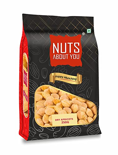 Image of Nuts About You DRY APRICOTS, 250 g | 100% Natural | Premium | Khumani (Pack of 3)