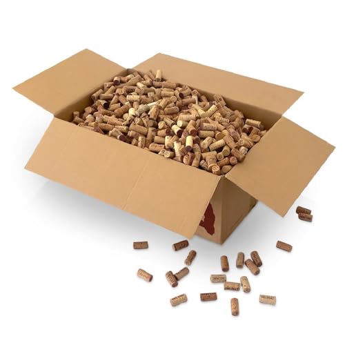Delinat 200 Gebrauchte Weinkorken – Naturkorken zum Basteln & DIY Upcycling – Recycelte Wein- & Sektkorken für Pinnwand, Mosaik, Untersetzer & Deko – Nachhaltig, Biologisch Abbaubar