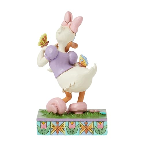 Enesco Coleção Disney Traditions por Jim Shore Estatueta de Pato Margarida com Flores e Borboletas -