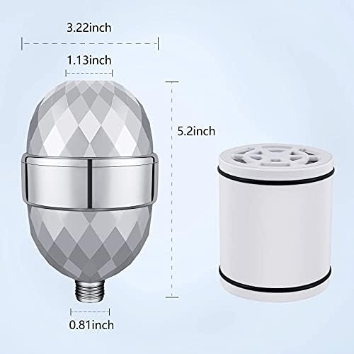 Shower Filter for Hard Water Upgraded High Output Shower Water Filter, Water Softener Shower Head Filter Remove Chlorine and Heavy Metals, Shower Filter with Vitamin C Revitalizing Skin Hair Nail