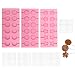 3 Pack Silicone Lollipop Molds,Sonku 12 Cavity Round Cherry Blossoms Swirl Chocolate Hard Candy Mold with 60 Pcs Sucker Sticks