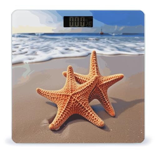 Báscula digital Starfish on The Beach de vidrio templado miniatura 1